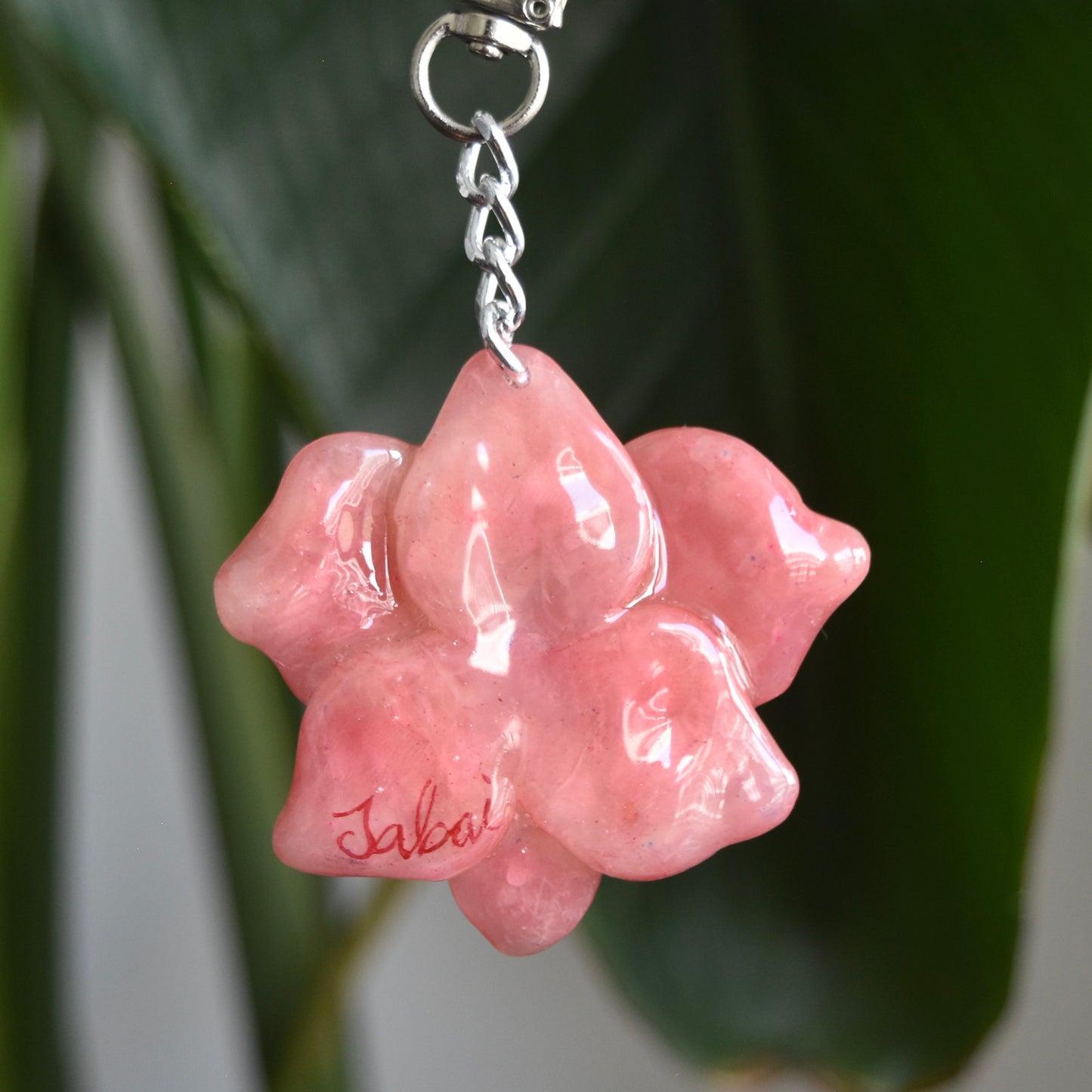 Pink/Red Orchid fairy Charm