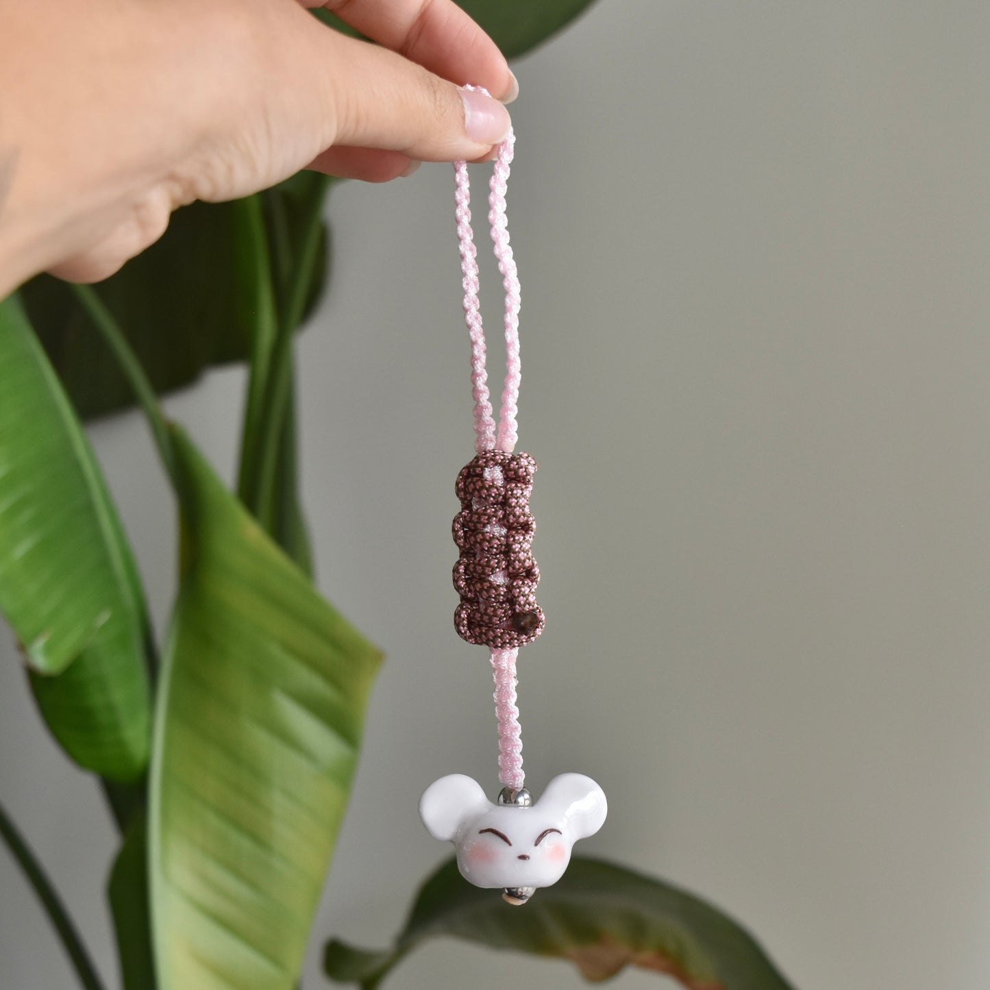 Bear Fidget Charm Pink