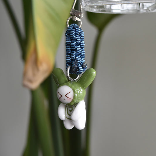 Green Bunny Spiral Blue Knot