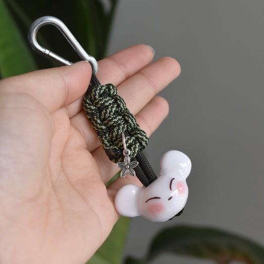 Bear Flower Charm Green