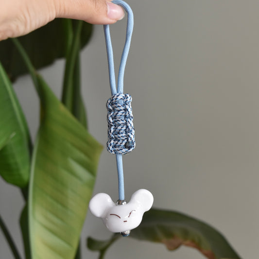 Bear Fidget Charm Blue Knot