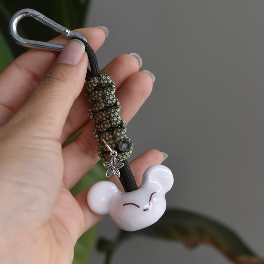 Bear Flower Charm Green