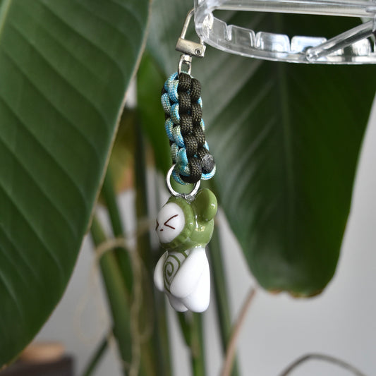 Green Bunny Spiral Multi Blue Box Knot