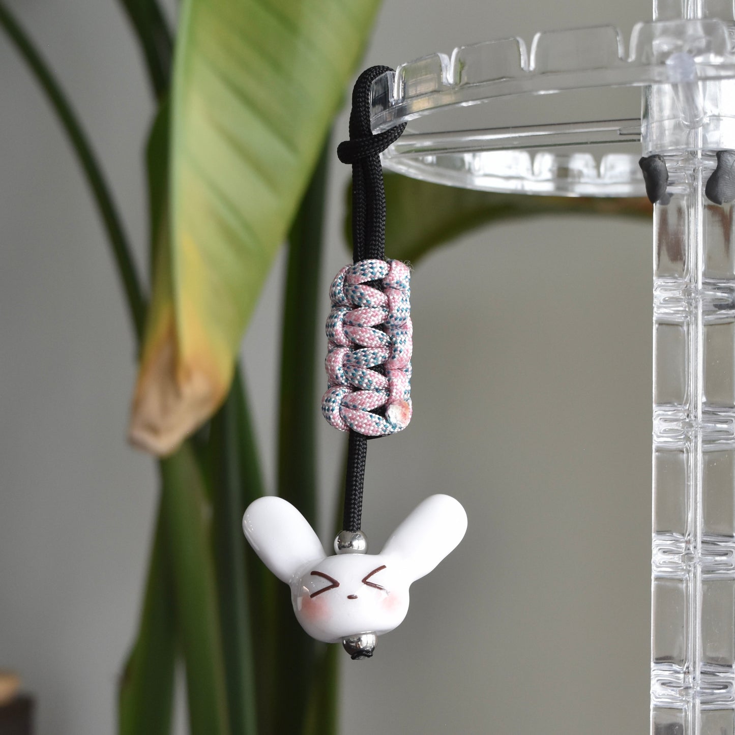Bunny Fidget Charm Pink Black