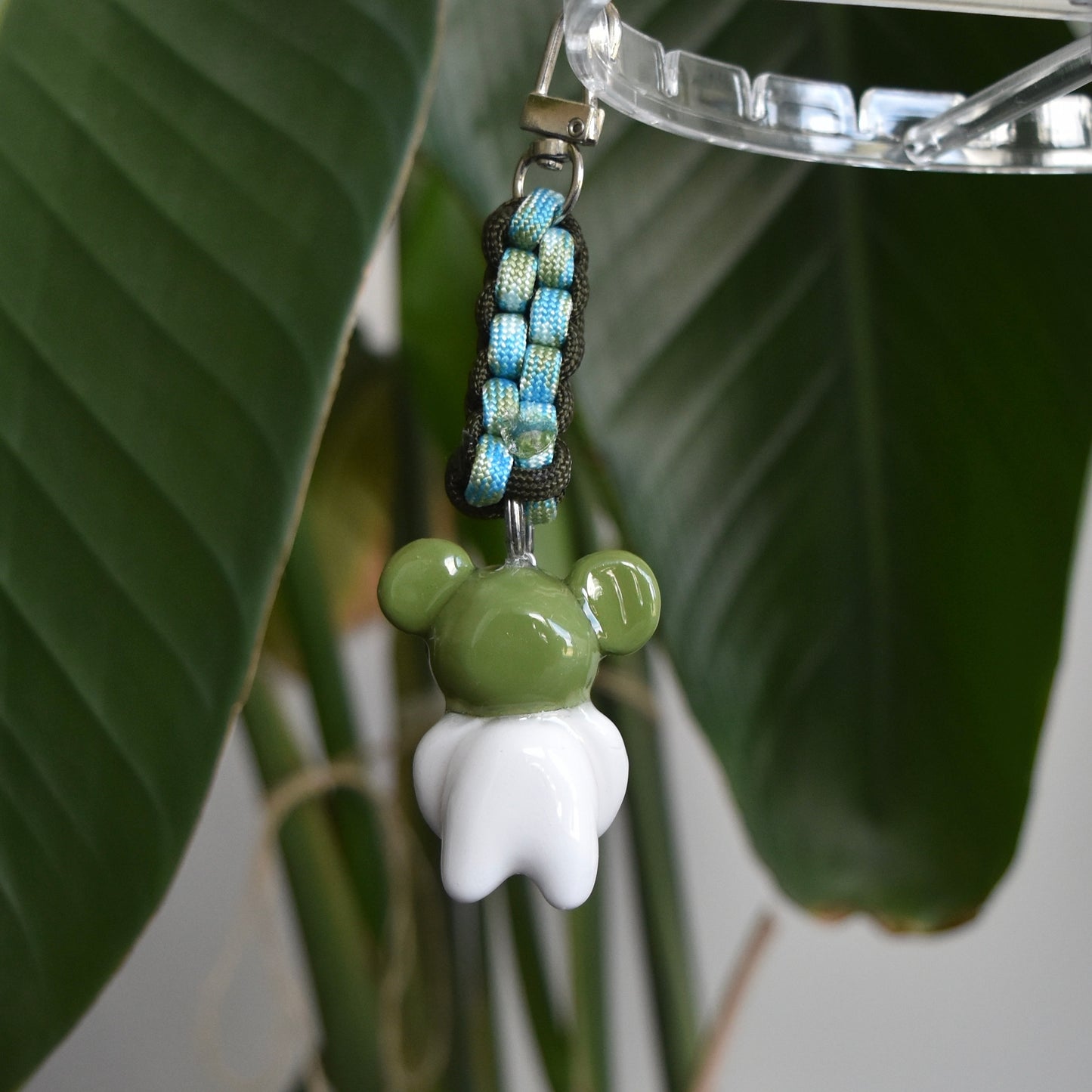 Green Bunny Spiral Multi Blue Box Knot