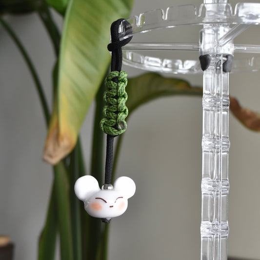 Bear Fidget Charm Green Black