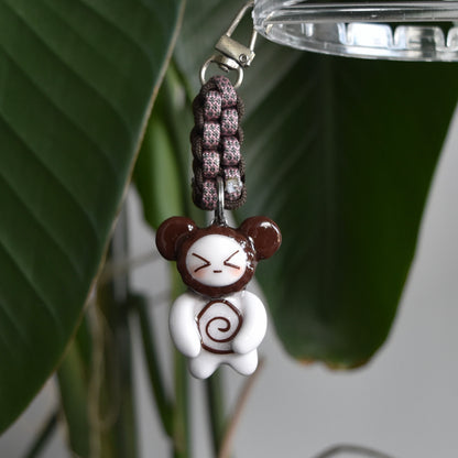 Brown Bear Spiral Pink Brown Box Knot