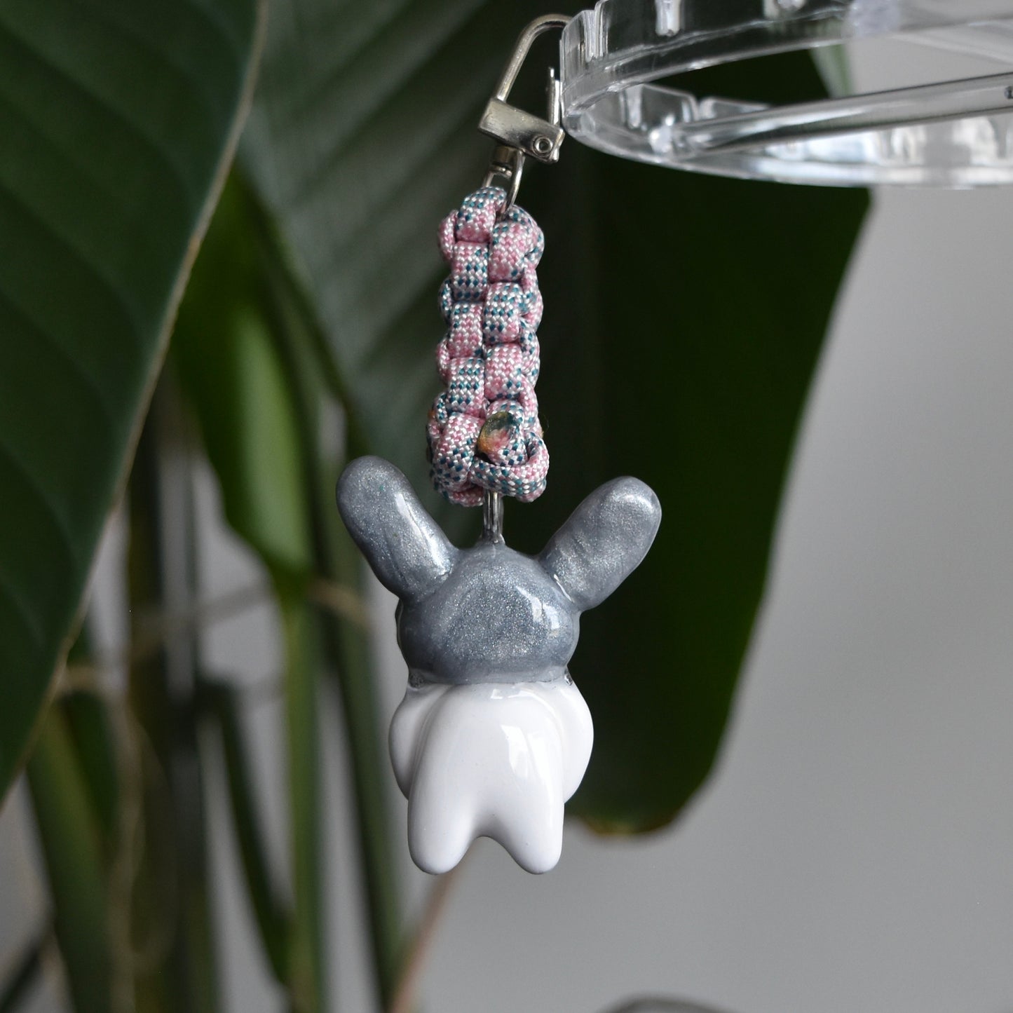 Silver Bunny Bow Pink Box Knot