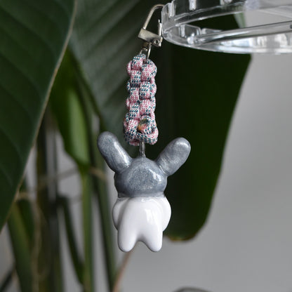 Silver Bunny Bow Pink Box Knot