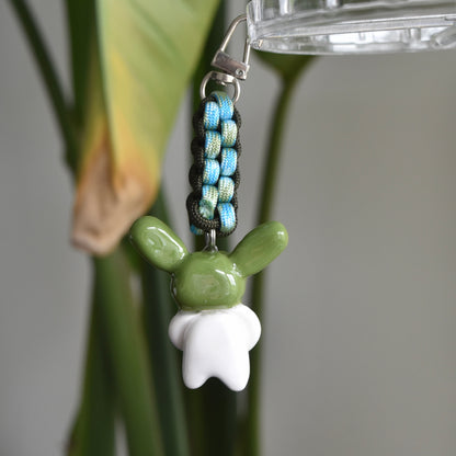 Green Bunny Bow Blue Green Knot