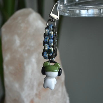 Green Beanie Bear Blue Green Knot