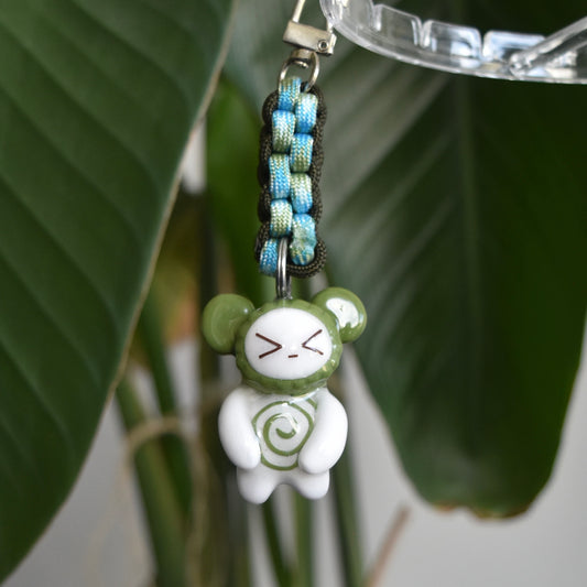 Green Bunny Spiral Multi Blue Box Knot