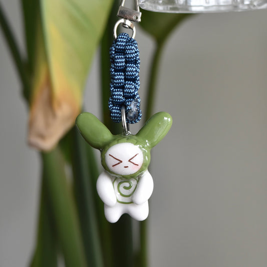 Green Bunny Spiral Blue Knot