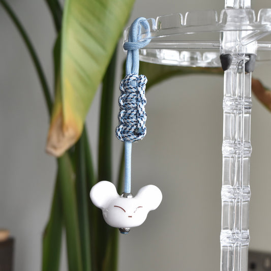 Bear Fidget Charm Blue Knot