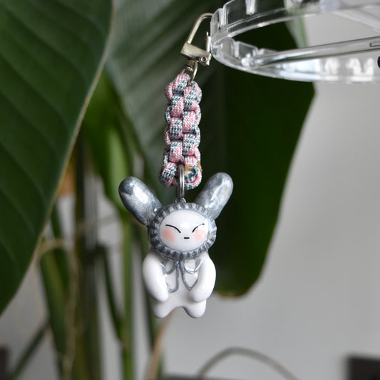 Silver Bunny Bow Pink Box Knot