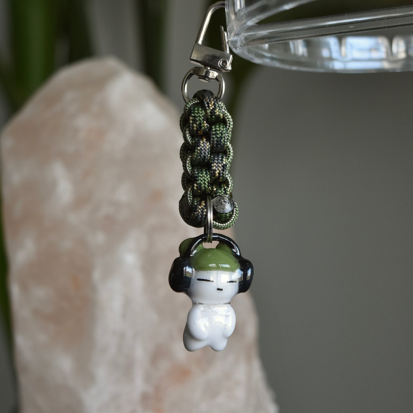 Green Beanie Bear Green Knot