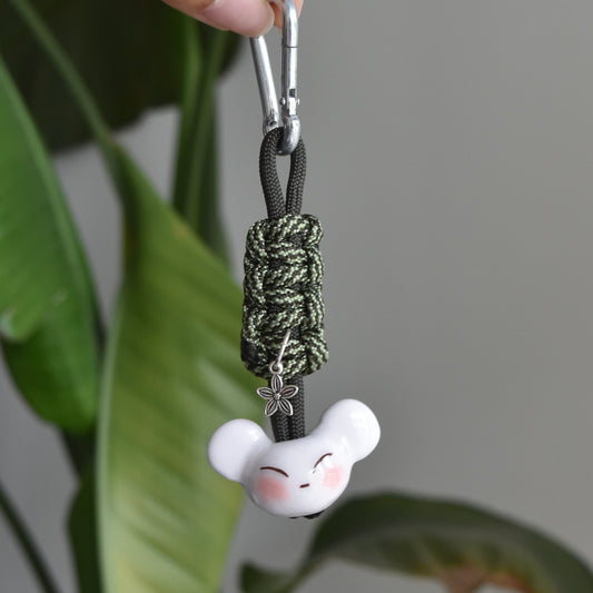 Bear Flower Charm Green