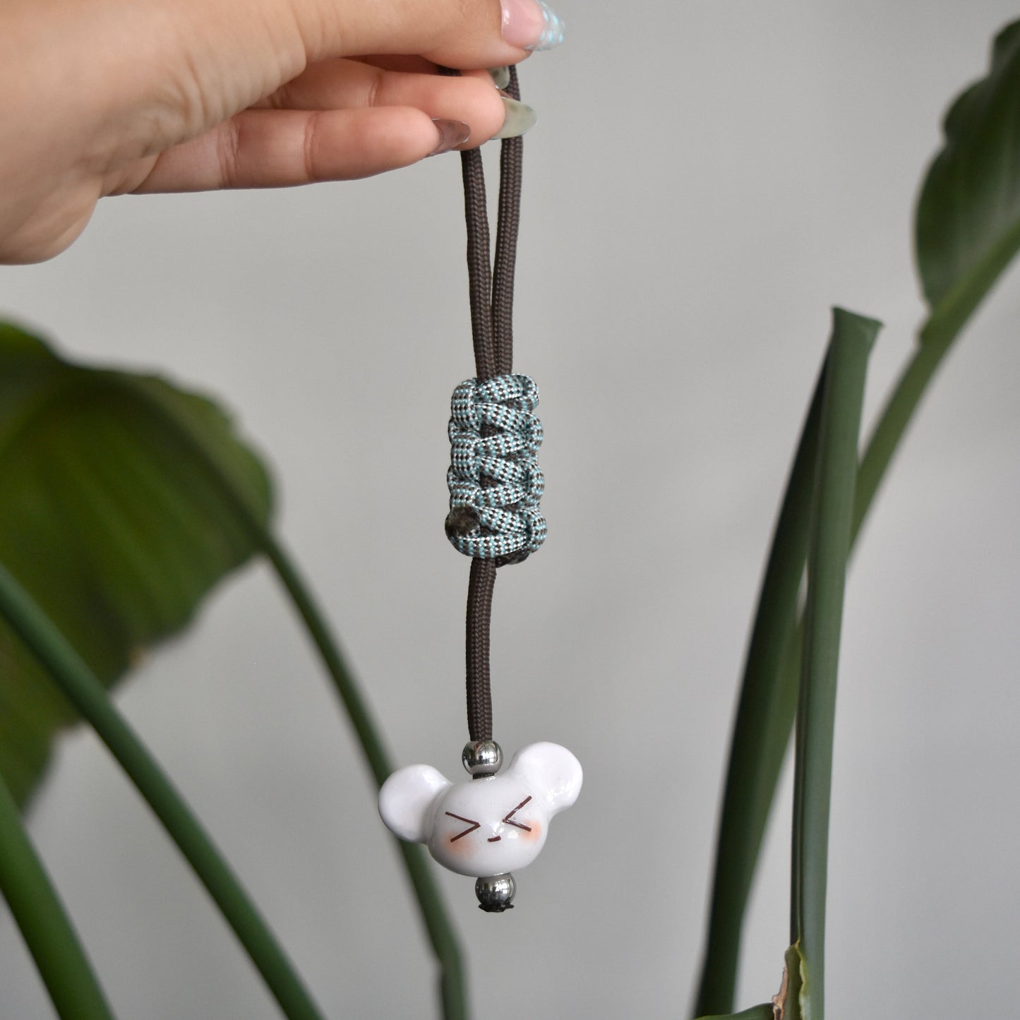Bear Fidget Charm Blue Brown