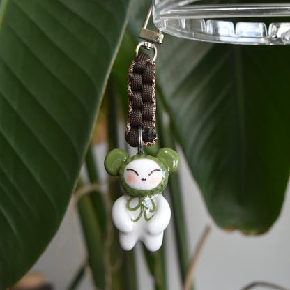 Green Bunny Brown Box Knot