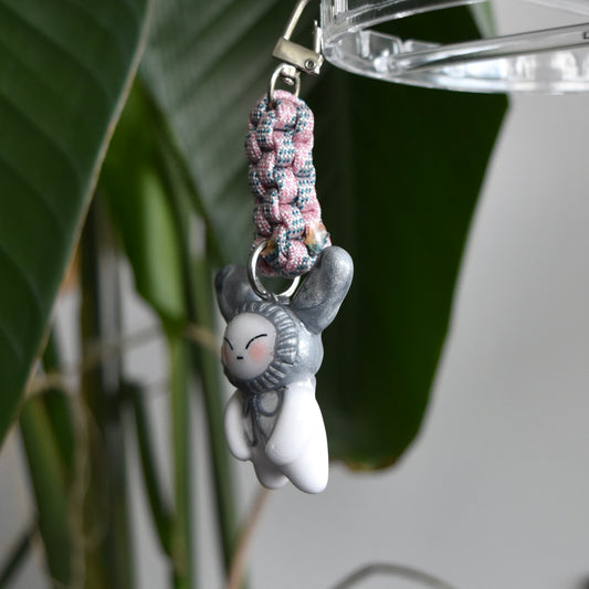 Silver Bunny Bow Pink Box Knot