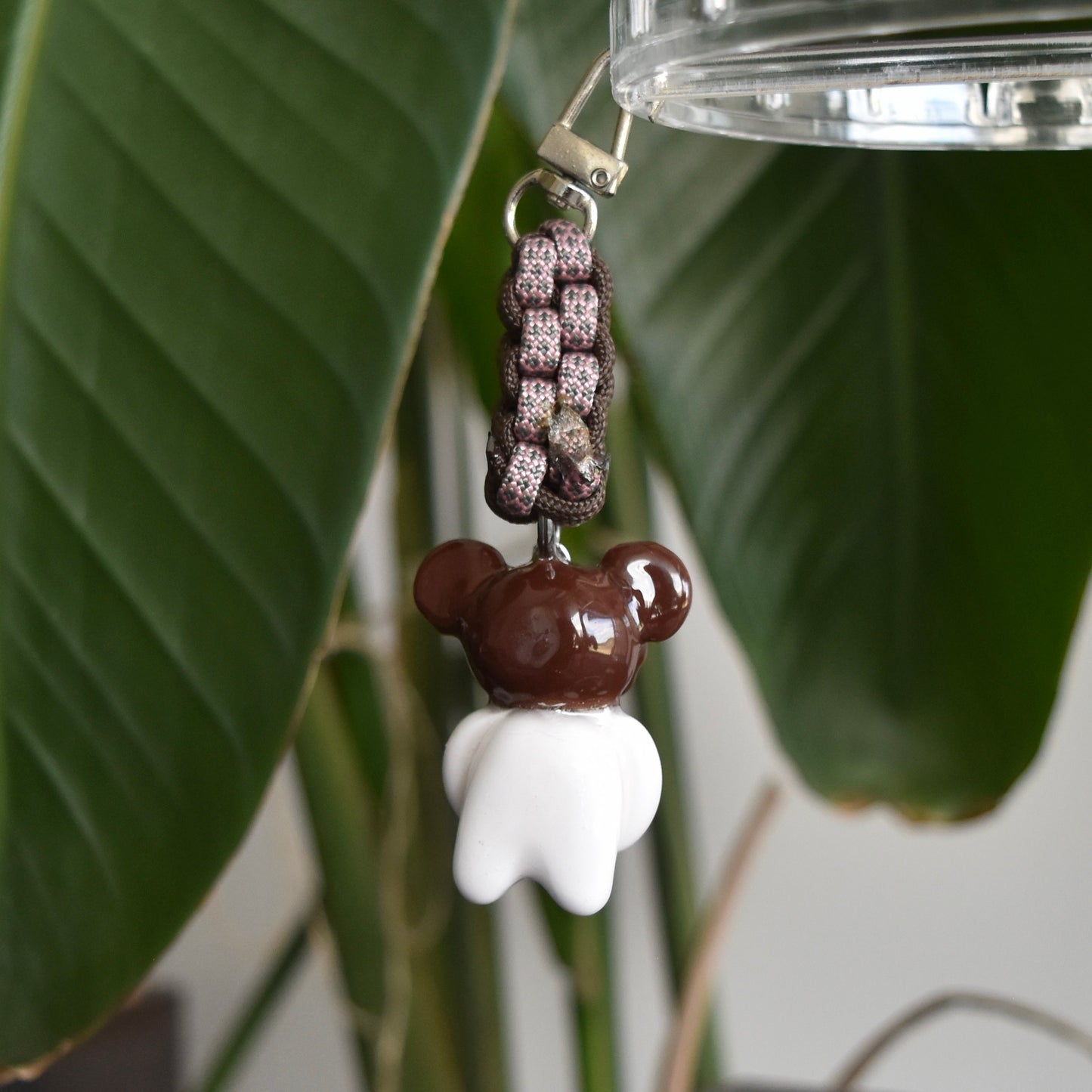 Brown Bear Spiral Pink Brown Box Knot