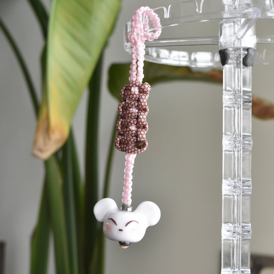 Bear Fidget Charm Pink