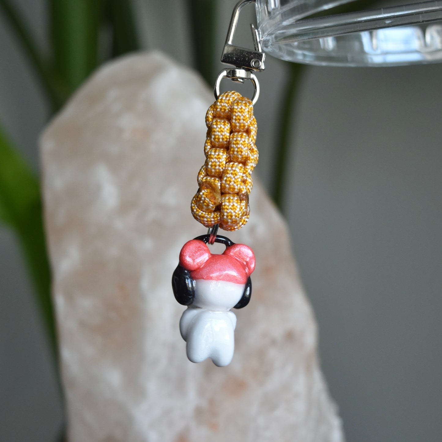 Pink Beanie Bear Orange Knot