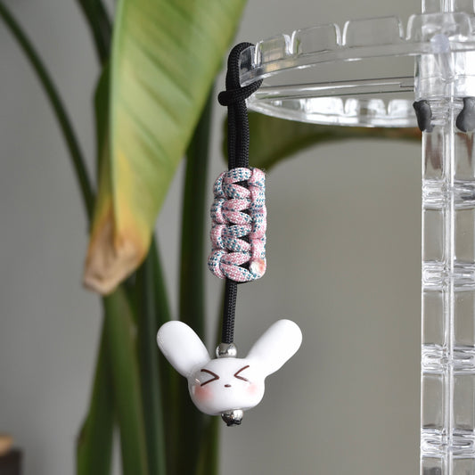 Bunny Fidget Charm Pink Black