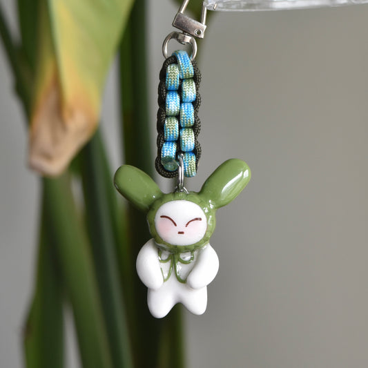 Green Bunny Bow Blue Green Knot